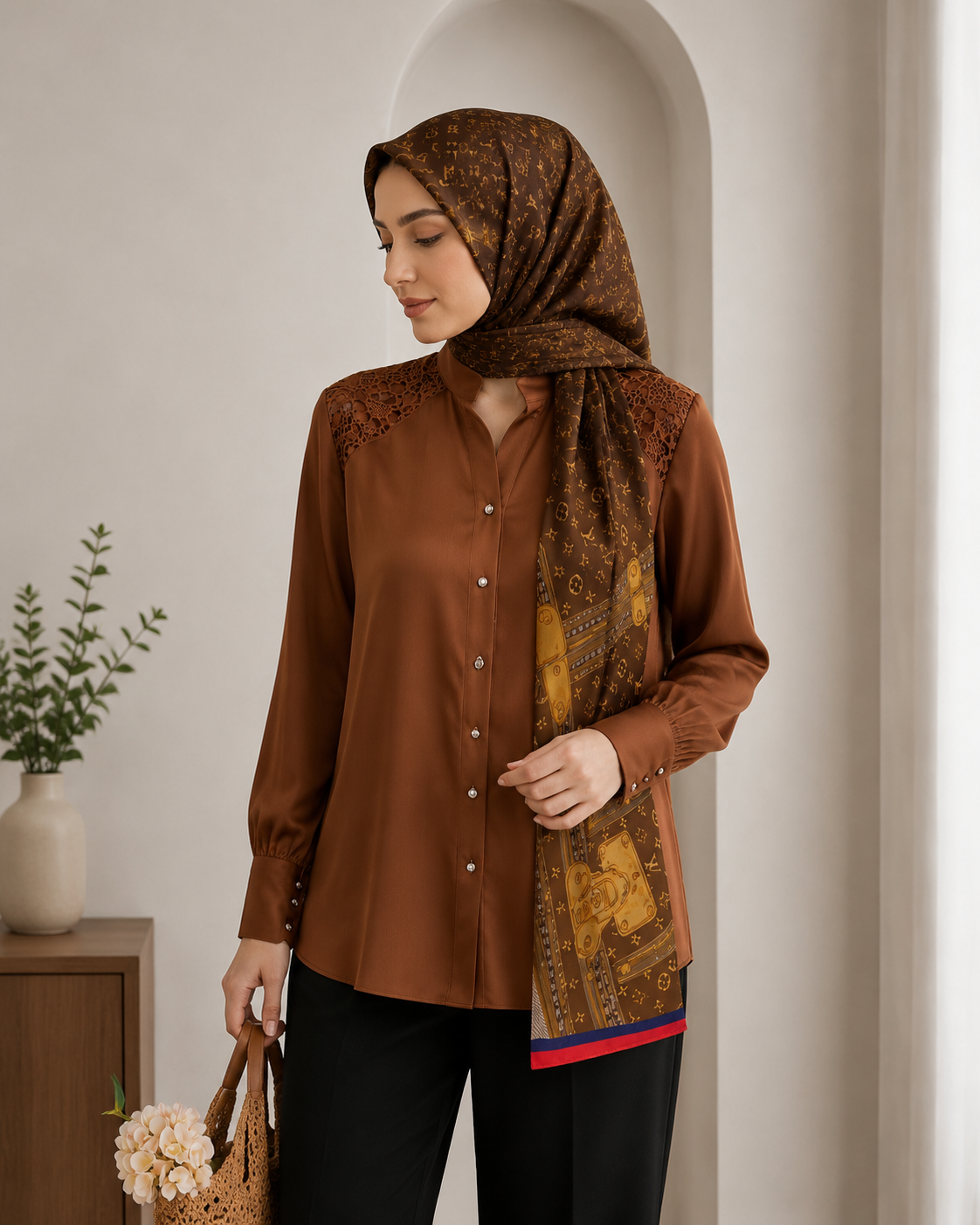 شومیز ساتن زارا زنانه
